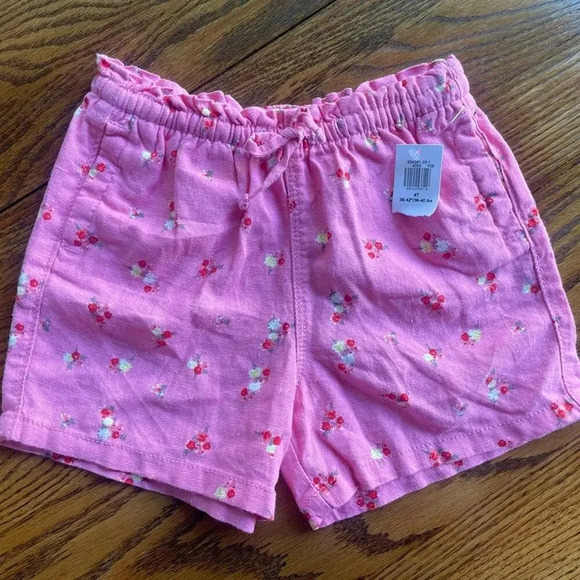 Old Navy Toddler Girls Sz 4 Linen Blend Floral Shorts New NWT - Picture 1 of 5